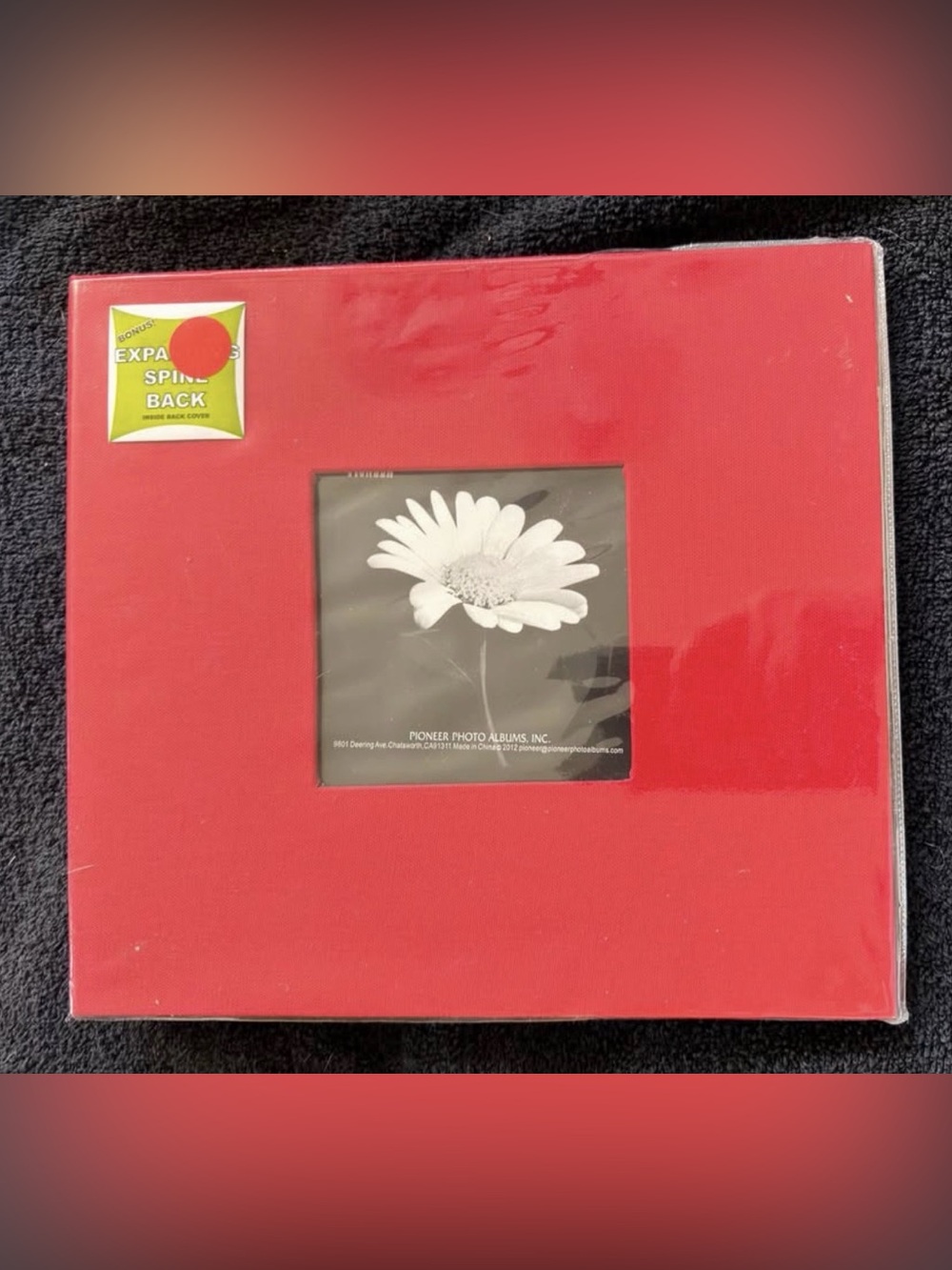 Red Pioneer Photo Album with Square Window 8 x 8